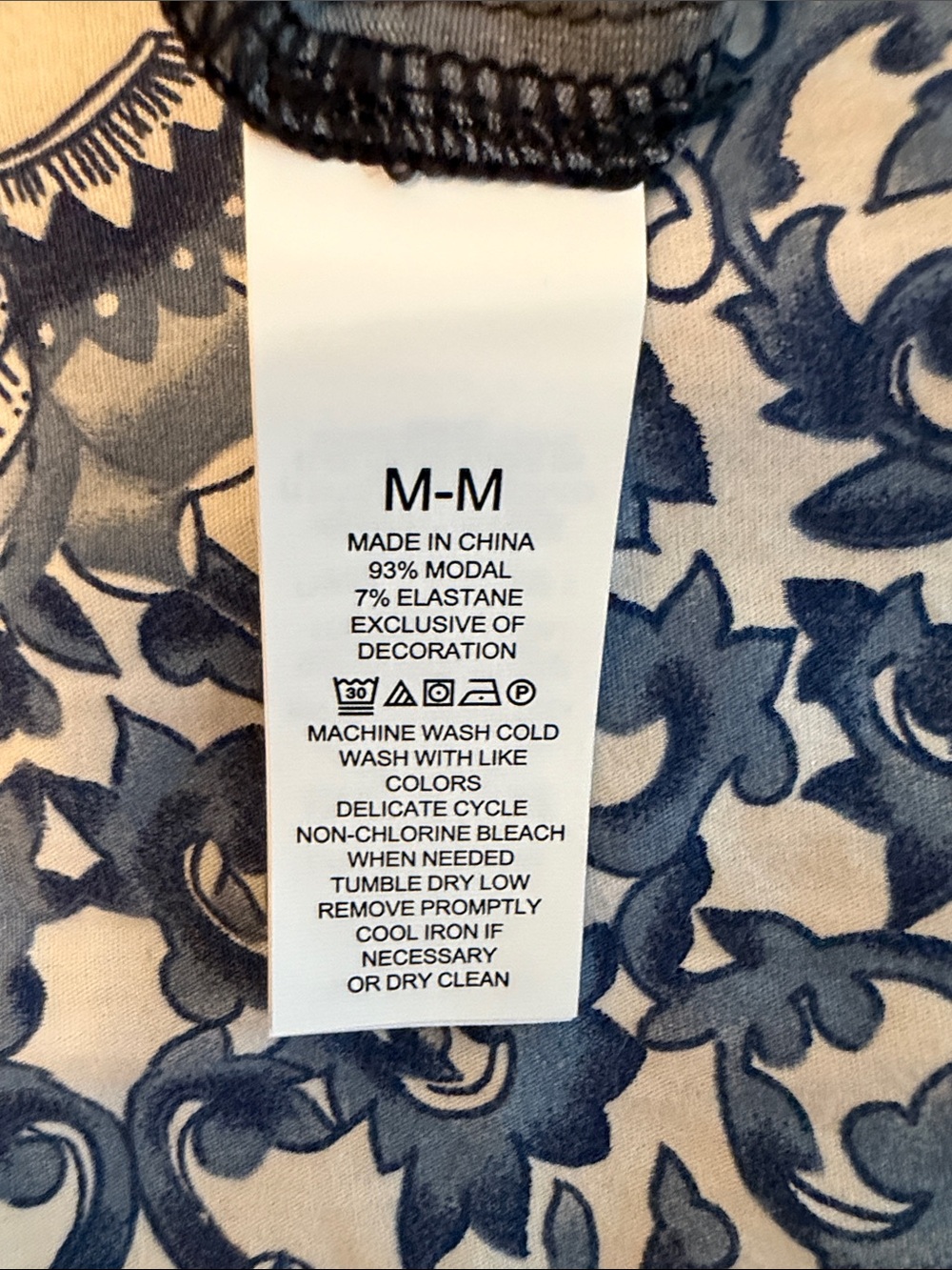 kate spade Black Floral Cat Pajama Set with Teal Accents - Picture 7 of 7